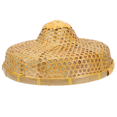 GANAZONO bamboo weaving sun hat front view highlights breathable craftsmanship and sun protection.