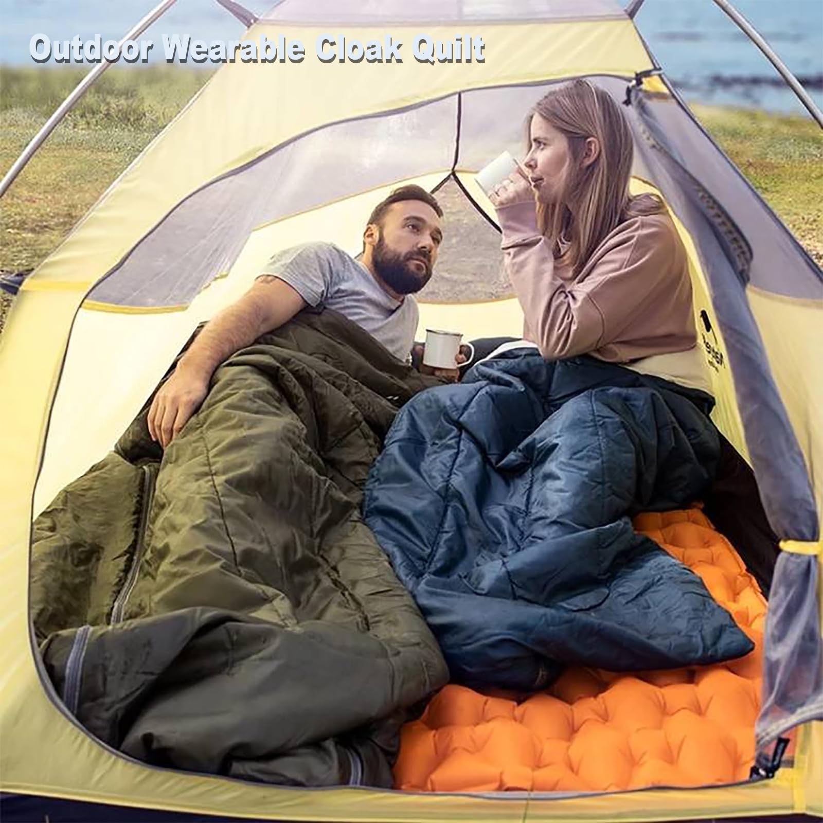 Gaorui packable poncho fits inside a backpack for camping.