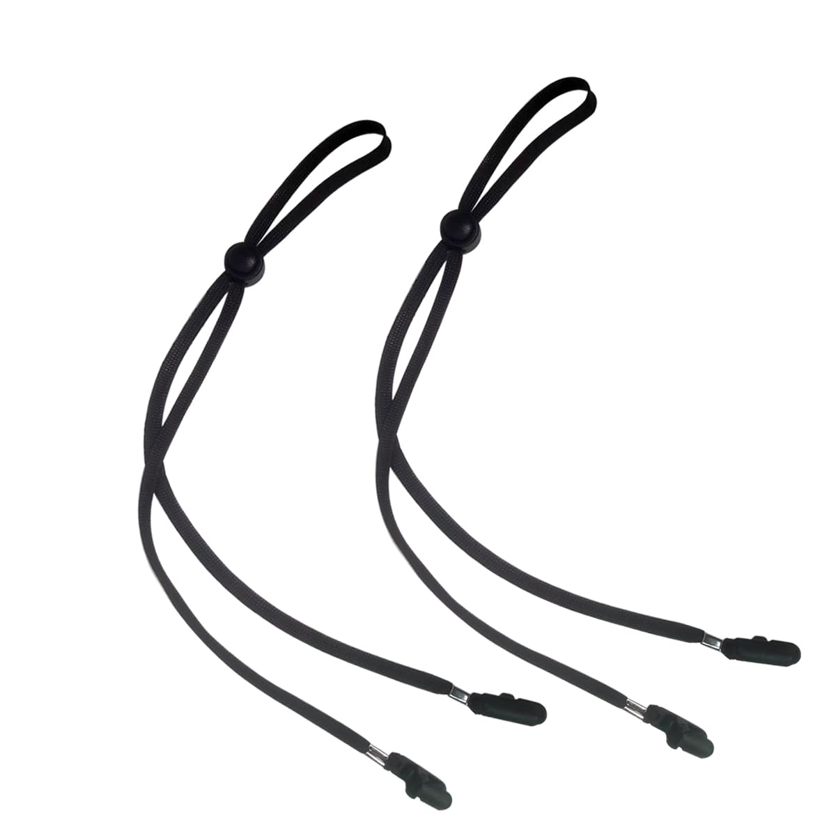 GAQWOK hat strap 2-piece set in black with adjustable length
