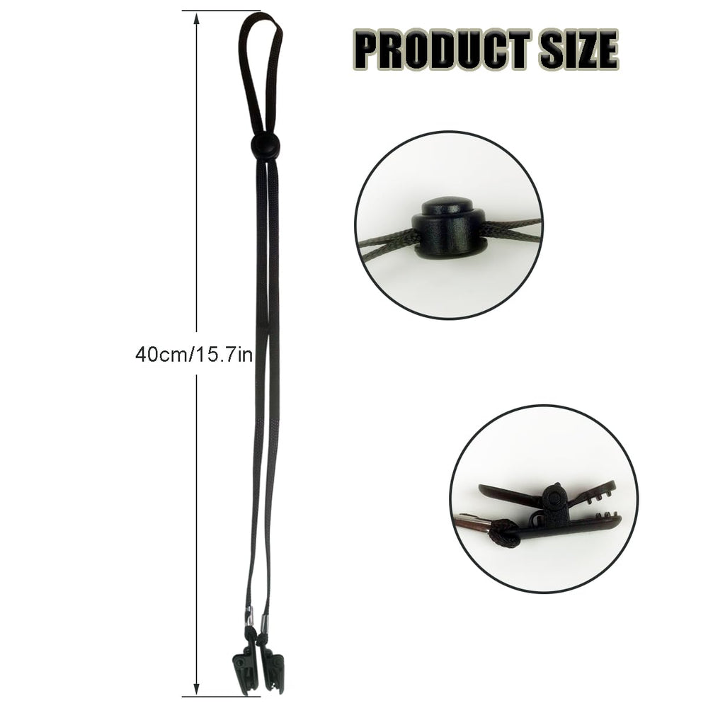 Hat strap dimensions: 8mm wide, 80cm long, 40cm folded