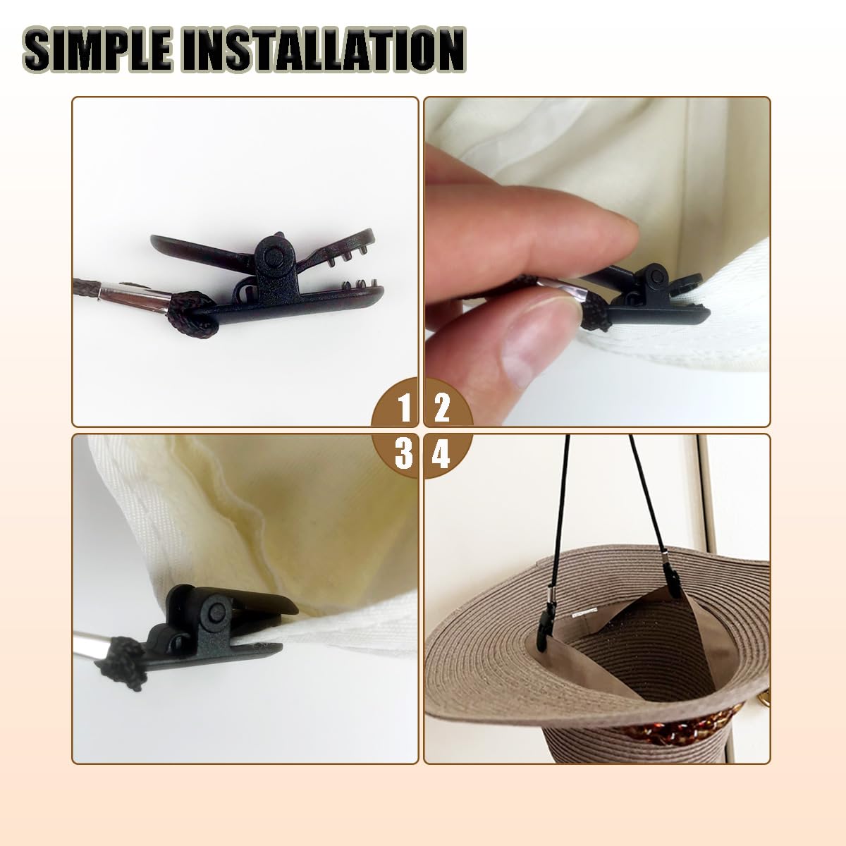 Outdoor use: fishing, boating, hiking with GAQWOK hat strap