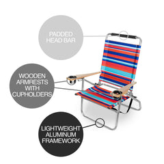 Garden Elements chair with carrying strap for easy transport and storage.