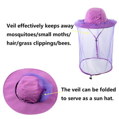 Beekeeping/garden hat protecting face with netting