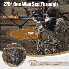 Garden Tailor hunting blind 270-degree visibility supports quick target acquisition without exposing your position.