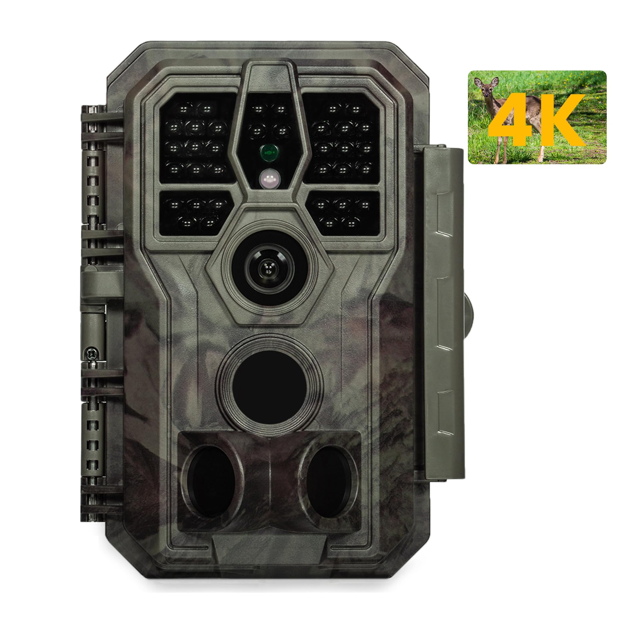 GardePro A50 front view showing rugged outdoor design for reliable wildlife monitoring.