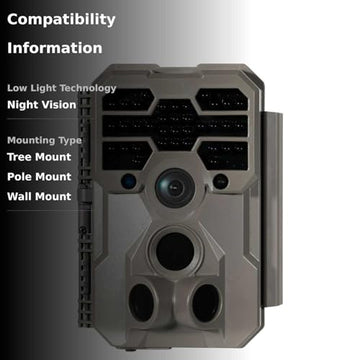 GardePro A60 IP66 waterproof housing withstands harsh weather for year-round trail monitoring.