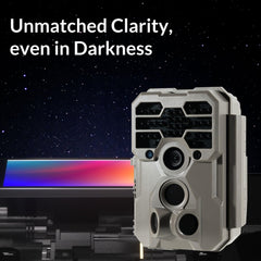 GardePro A60 Starvis low-light sensor enabling clear night shots up to 100 feet.