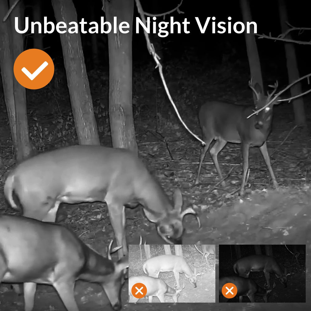 GardePro A60 tree-gripping back and dual mounts for stable outdoor placement.
