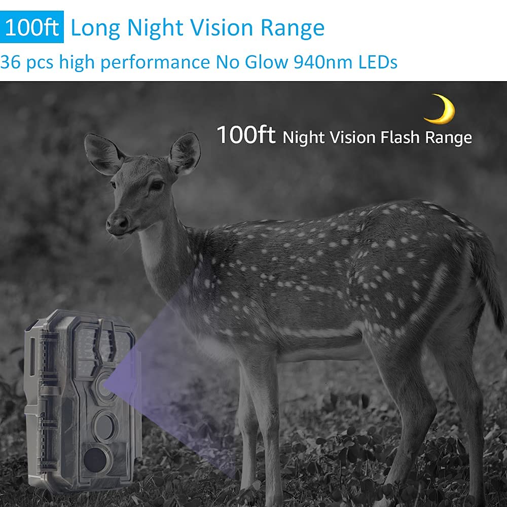 GardePro E5 shows the high-resolution color screen for easy setup.