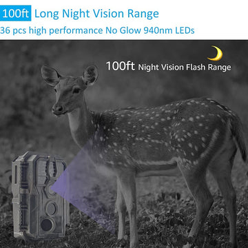 GardePro E5 shows the high-resolution color screen for easy setup.