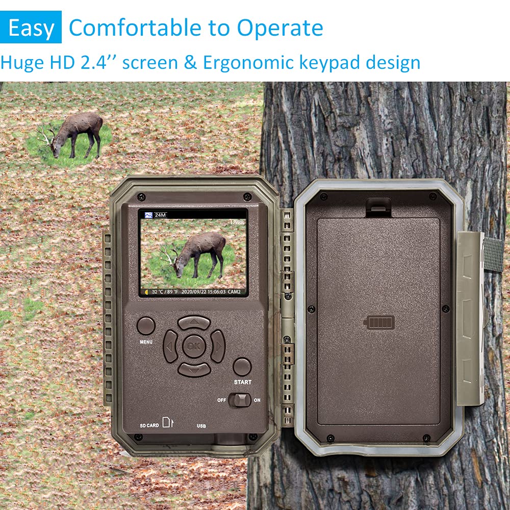 GardePro E5 90ft detection range enables early wildlife detection.