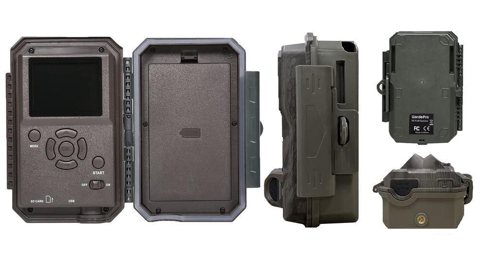 GardePro E5 camo housing blends into outdoor environments.
