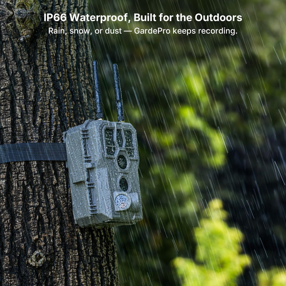GardePro E8 2.0 Pro weatherproof casing for rugged outdoor use.