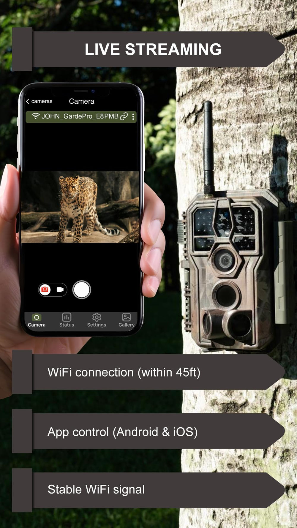GardePro E8PMB 8000mAh battery pack powering extended field use.