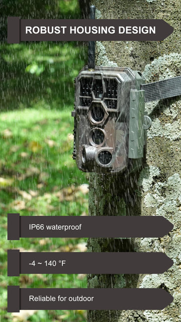 GardePro E8PMB no-glow night vision for discreet nighttime surveillance.