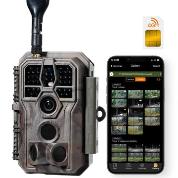 GardePro X50S front view on trail camera enables real-time monitoring.