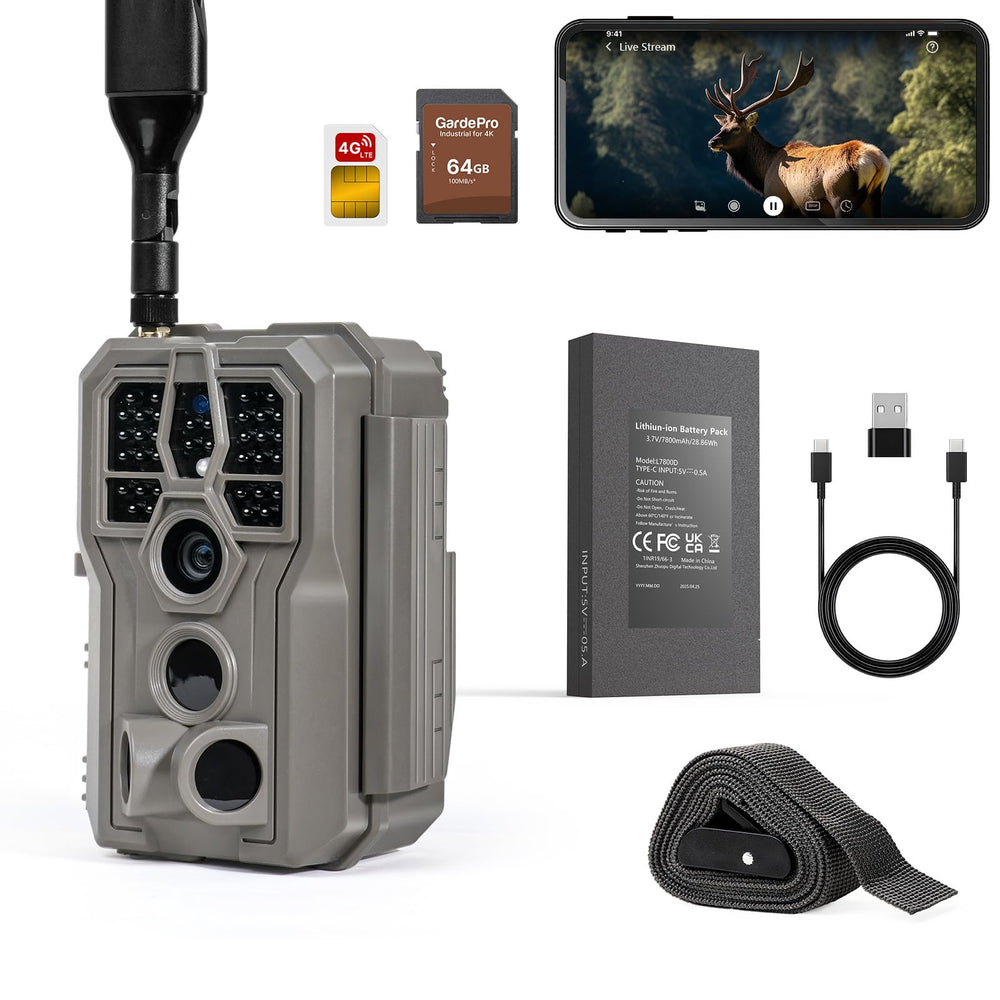 GardePro X66 Pro live view monitor offers real-time field activity visibility.