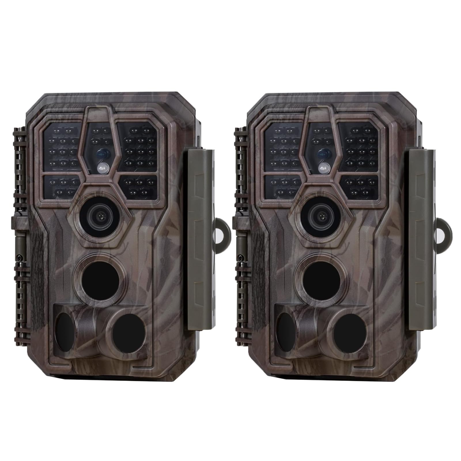 GardePro E5S trail camera front view showing compact housing for quick field setup.