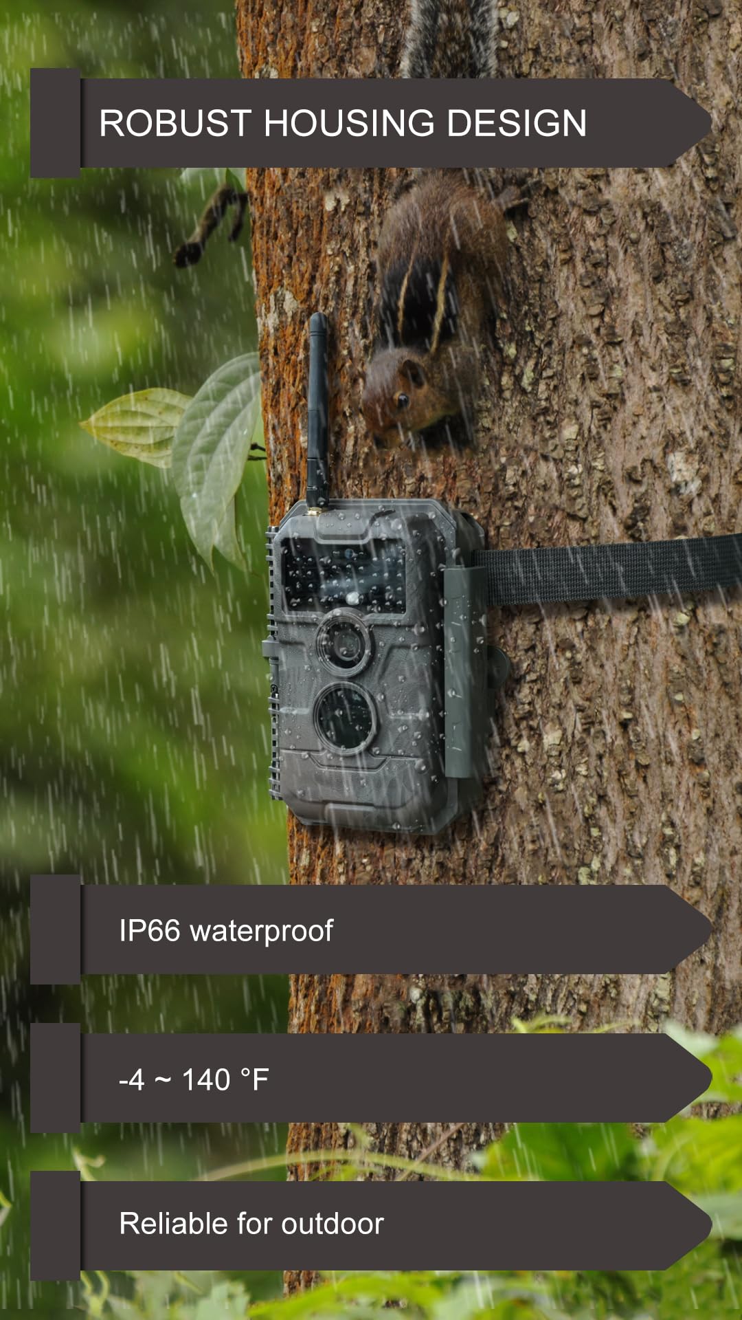 GardePro E6P Max 0.5s trigger speed captures fast wildlife motion