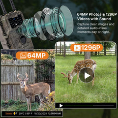 GardePro E6+ records 1296P video with clear motion at dawn or dusk.