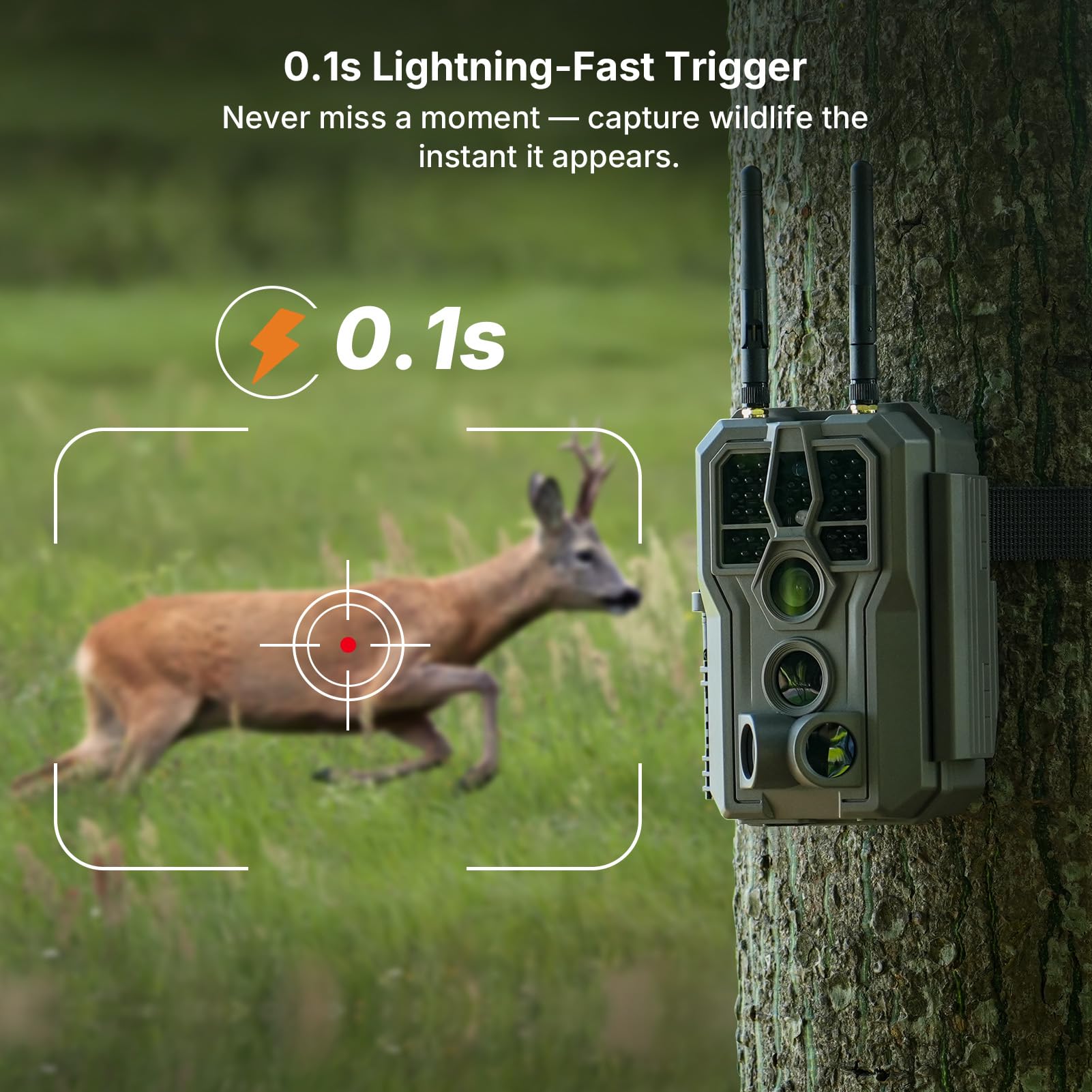 GardePro E8 2.0 Pro 120° detection covers broad scenes.