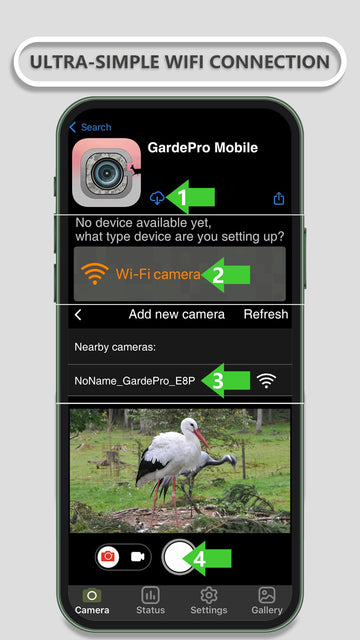 GardePro E8P solar-ready battery system supports extended field use.