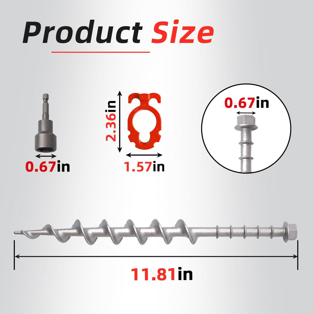 GarfatolRv anchor drill-friendly design allows fast installation in hard ground.