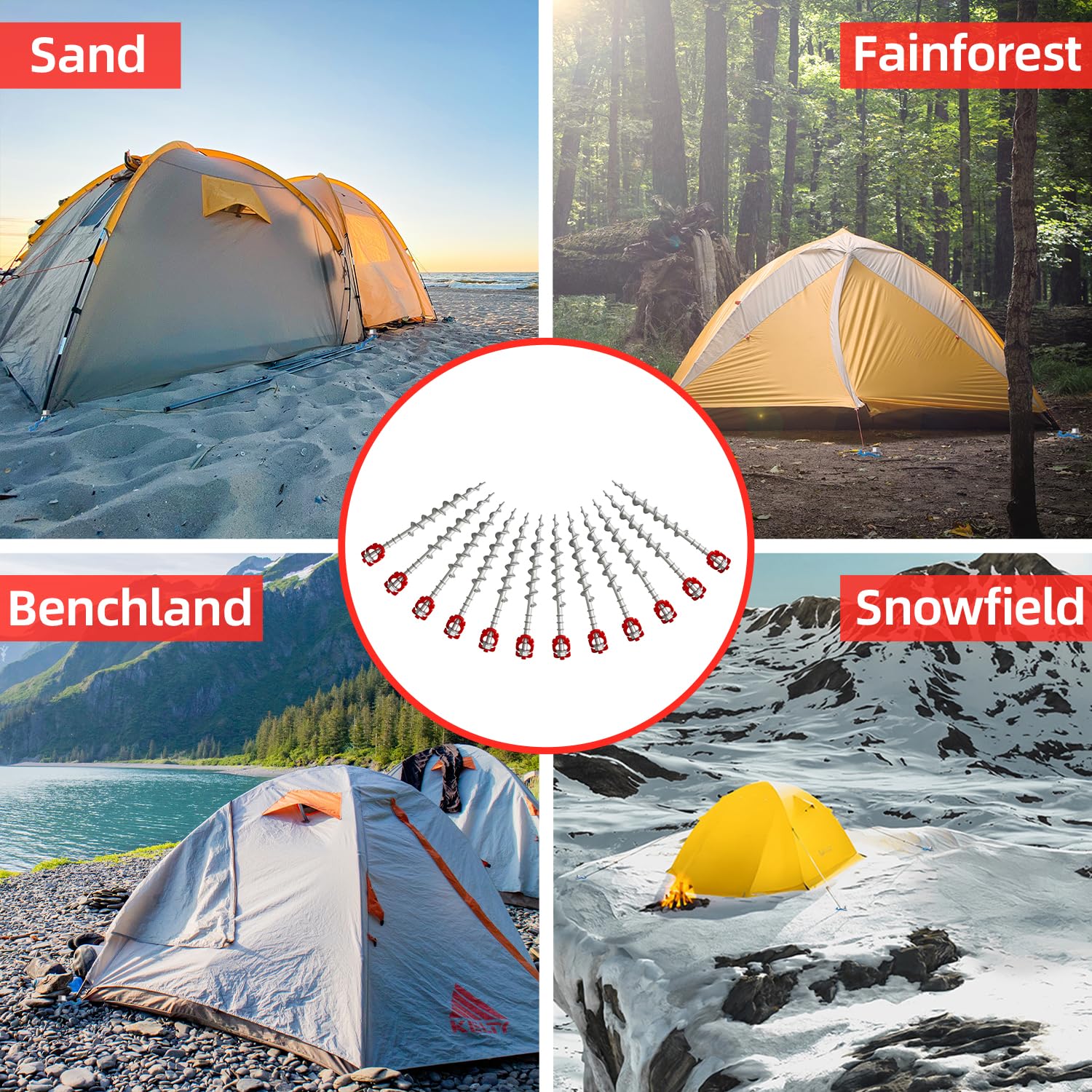 GarfatolRv ground anchor suitable for mud, sand, grass, and gravel