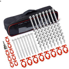 GarfatolRv ground anchors kit demonstrates durable anchors for tents and sheds.