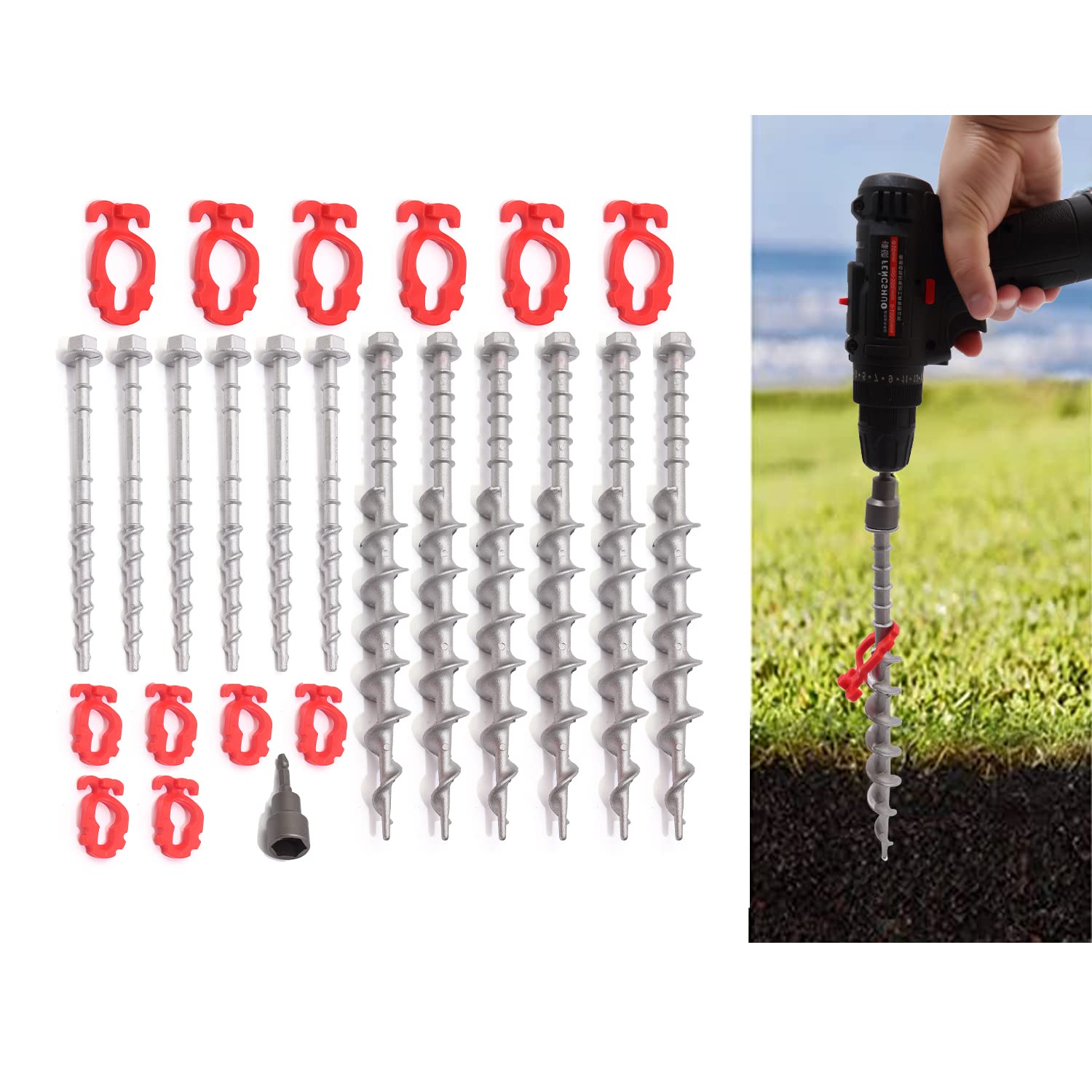 GarfatolRv heavy-duty metal stakes in rugged terrain emphasize durability.