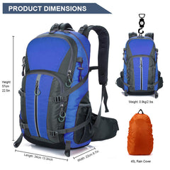 Garloben 40L backpack adjustable shoulder straps for comfort on long hikes