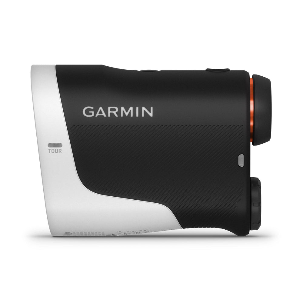 Garmin Approach Z30 pin distance viewed through the viewfinder for precise aiming.