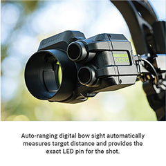Garmin Xero A1 auto-ranging display shows distance for precise shot placement