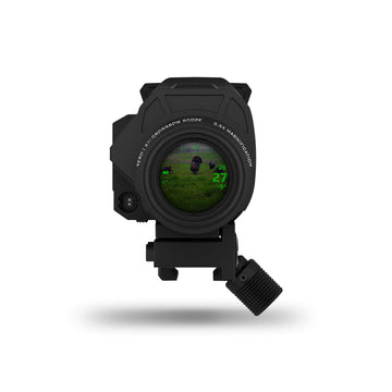 Garmin Xero X1i 3.5x magnification highlights target with clear field of view.