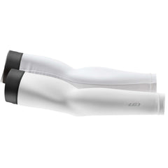 Garneau Arm Coolers white large on arm, protecting from sun and cooling on outdoor rides.