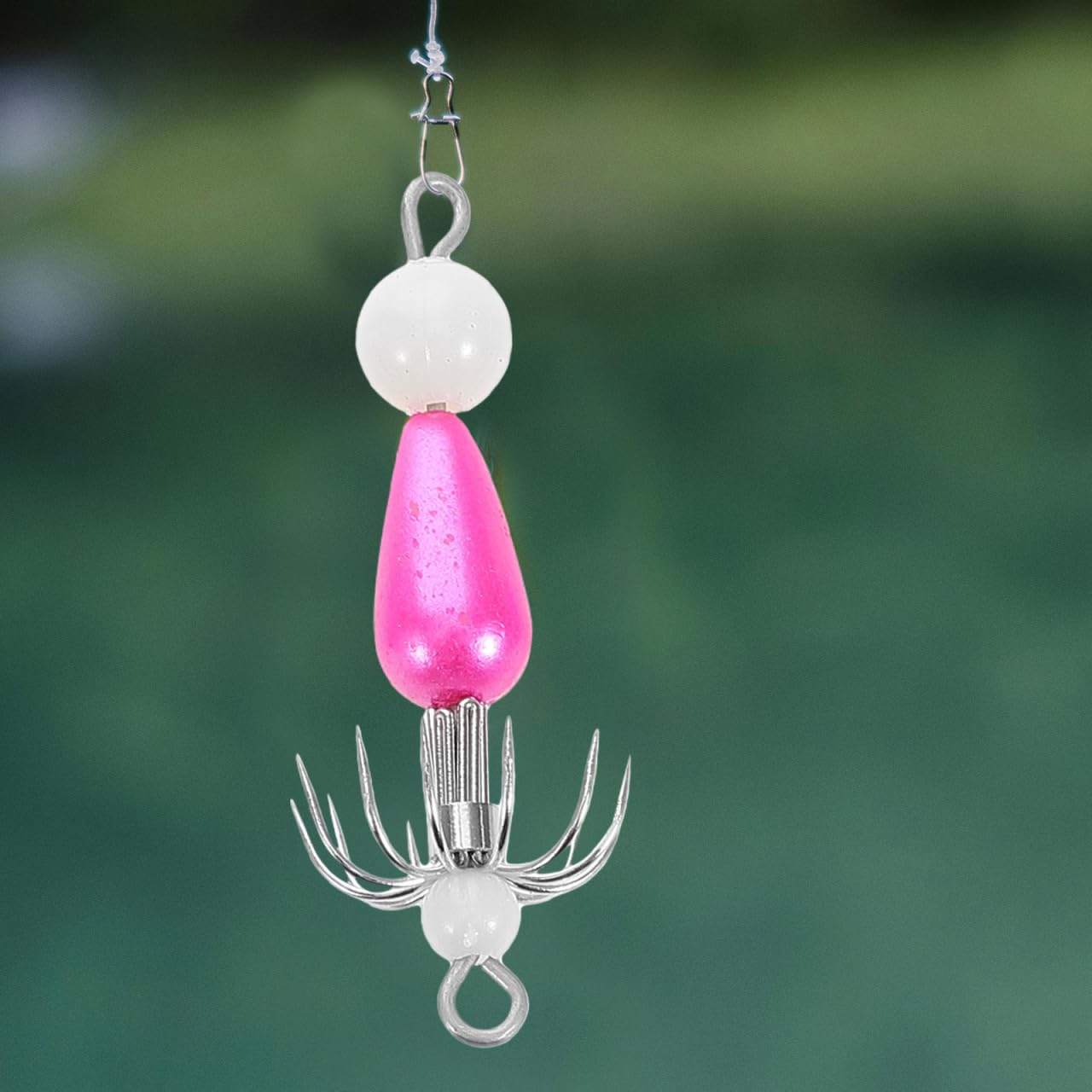 Garneck glow-in-dark hooks for squid, octopus, and calamari lures.