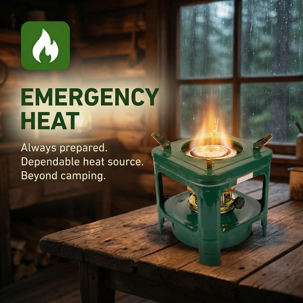 Lightweight Garneck stove ideal for hiking and quick camp meals.