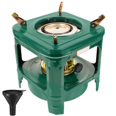 Garneck portable kerosene stove shown for easy backpacking and camping meals.