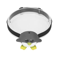 Garosa penguin headlamp worn by a child for hands-free lighting during play.