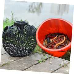 GAROZATION eel-catching-basket bait-at-holes setup helps efficient eel fishing.