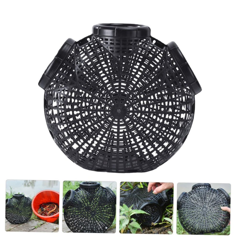 GAROZATION eel-catching-basket-net-and-holes shows bait integration for higher catch rates.