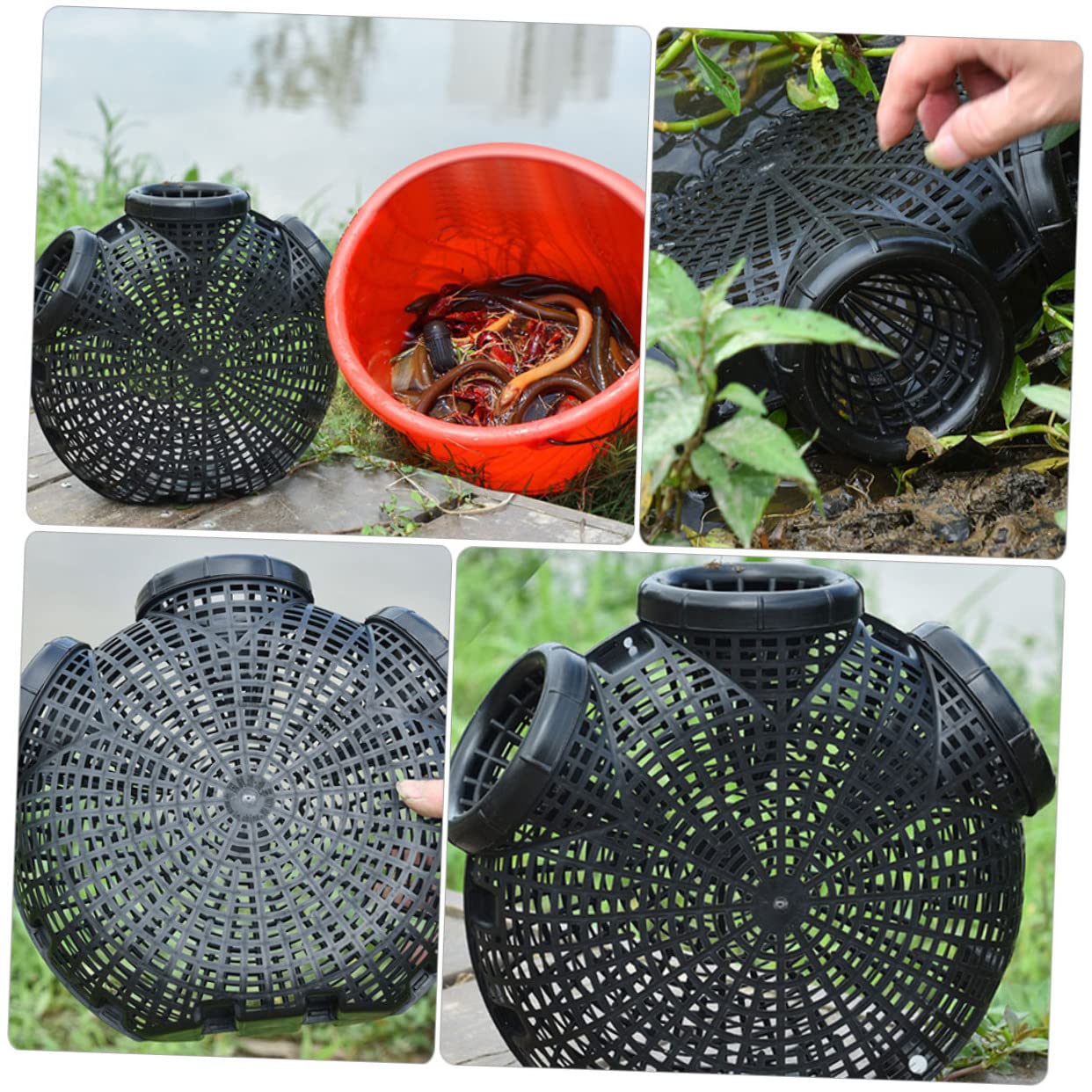 GAROZATION eel-catching-basket-portable-design travels easily for on-the-go fishing.