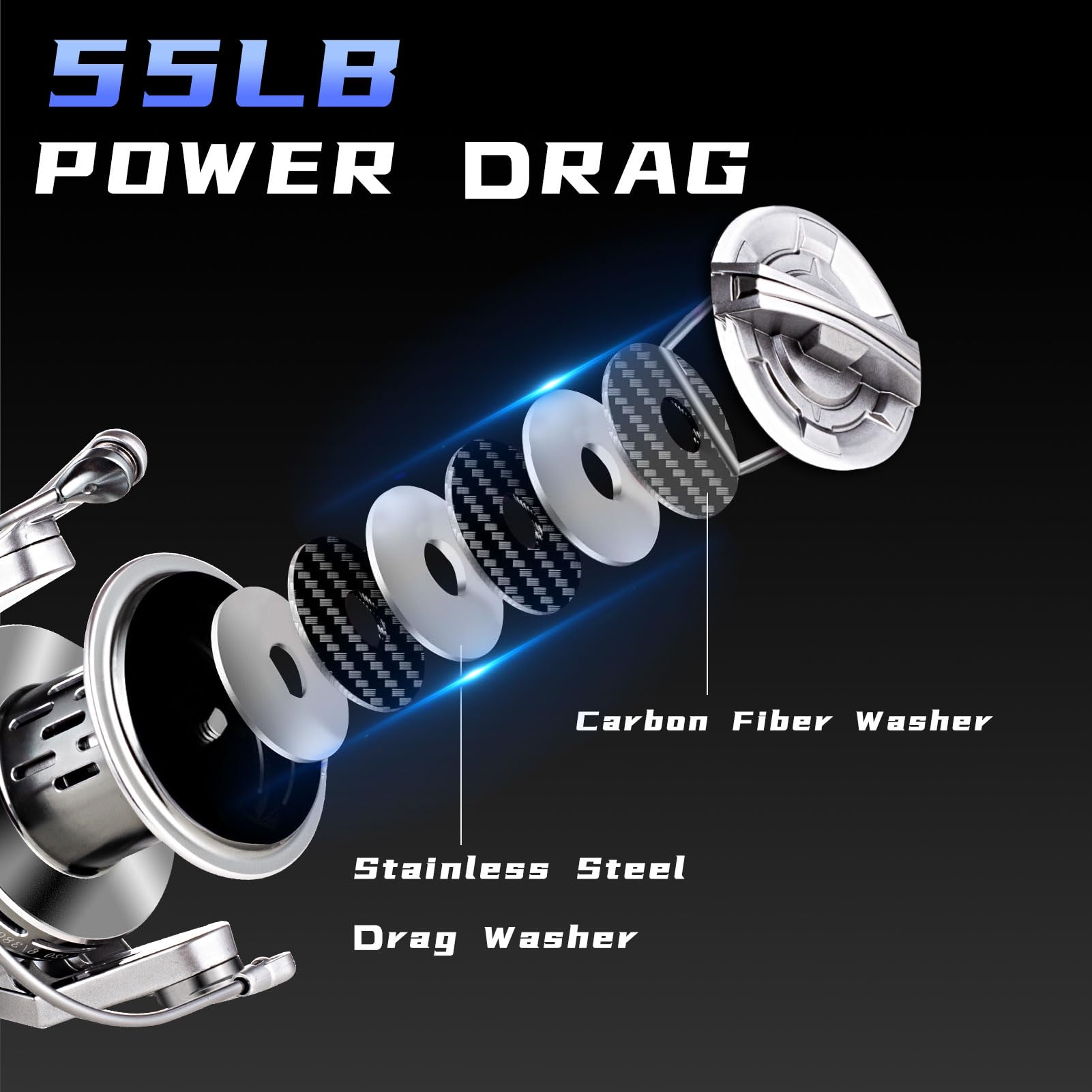 GARRET spinning reel 10000 with aluminum frame