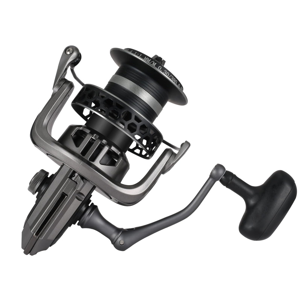 Aluminum frame construction of GARRET spinning reel
