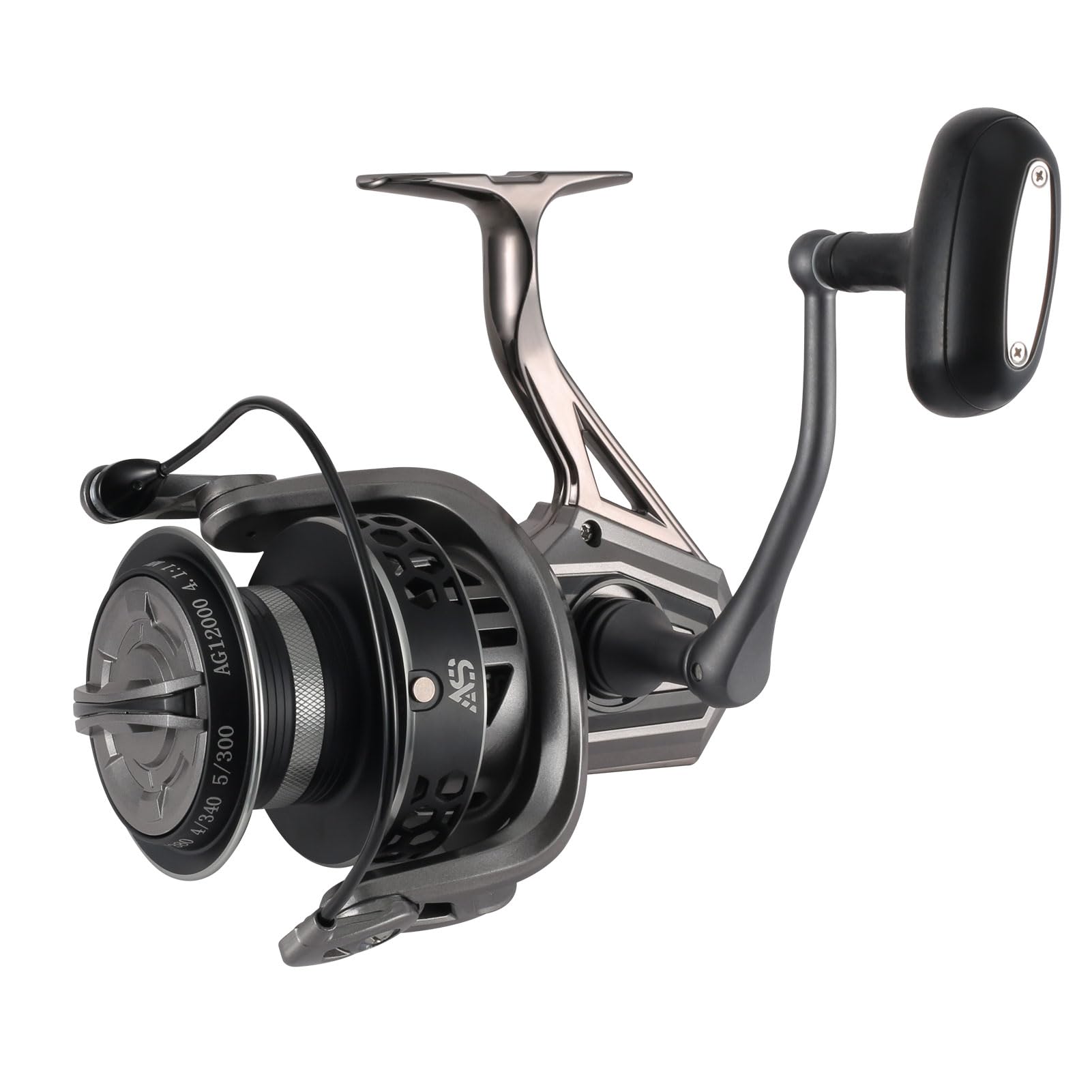 CNC aluminum anodized handle and spool on GARRET reel