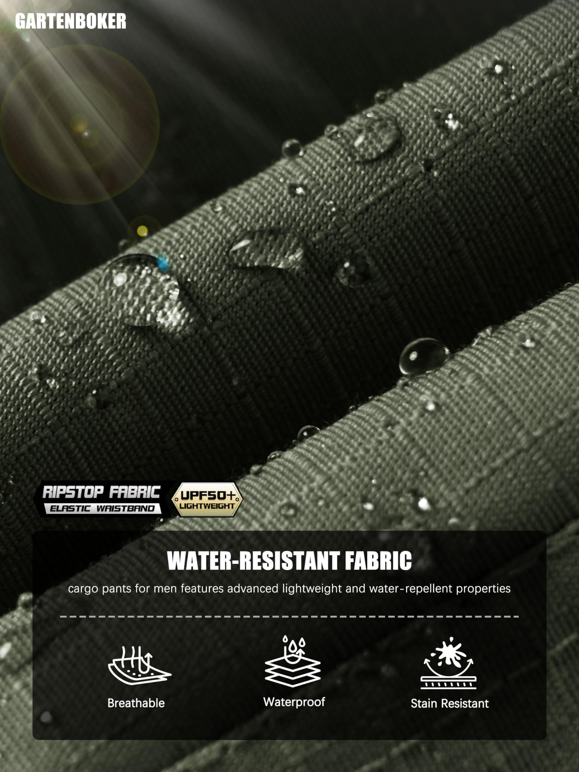 GARTENBOKER men's tactical pants army-green color ideal for versatile everyday wear