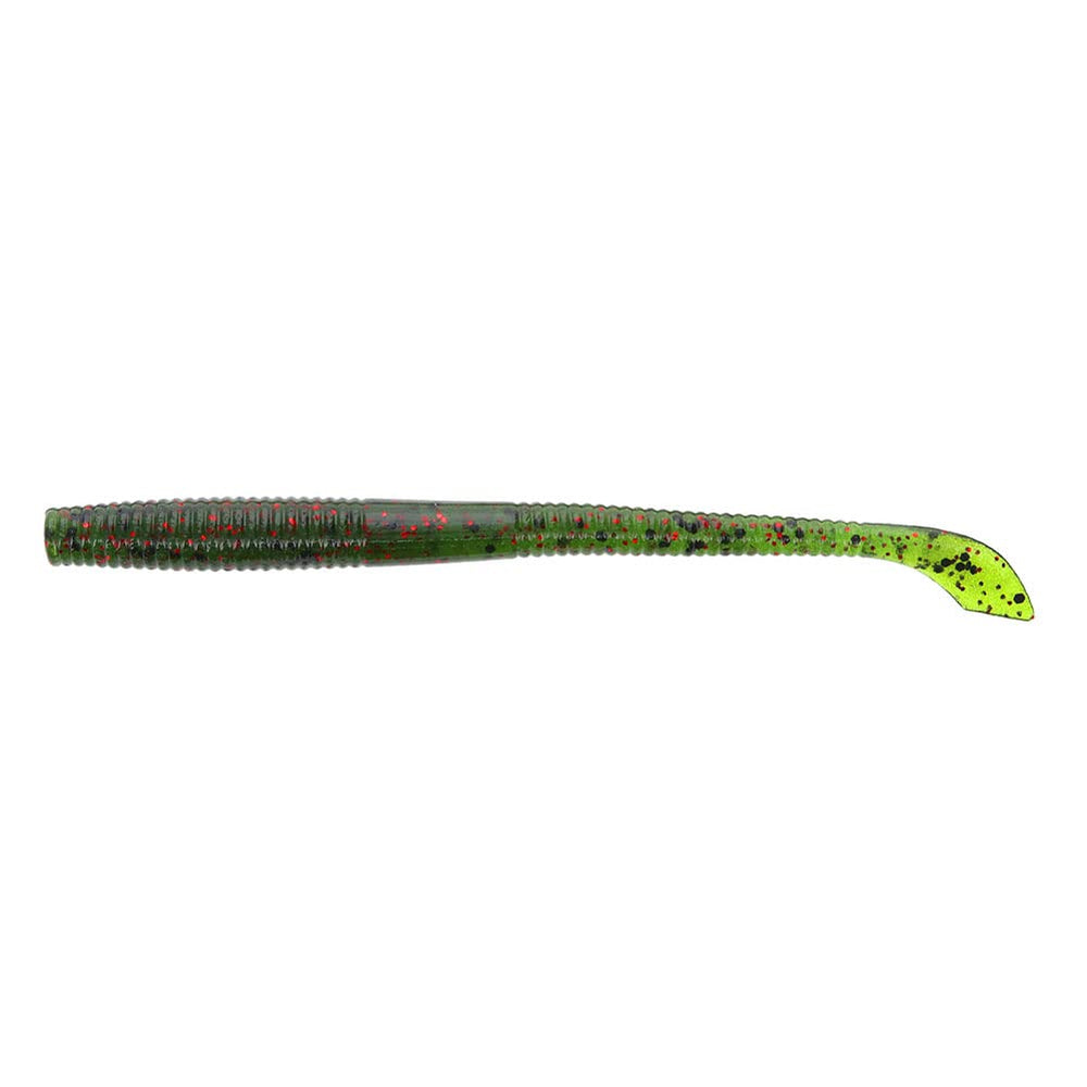 Gary Yamamoto 4-inch Kut Tail Worm in black for finesse bass fishing with fluttering tail