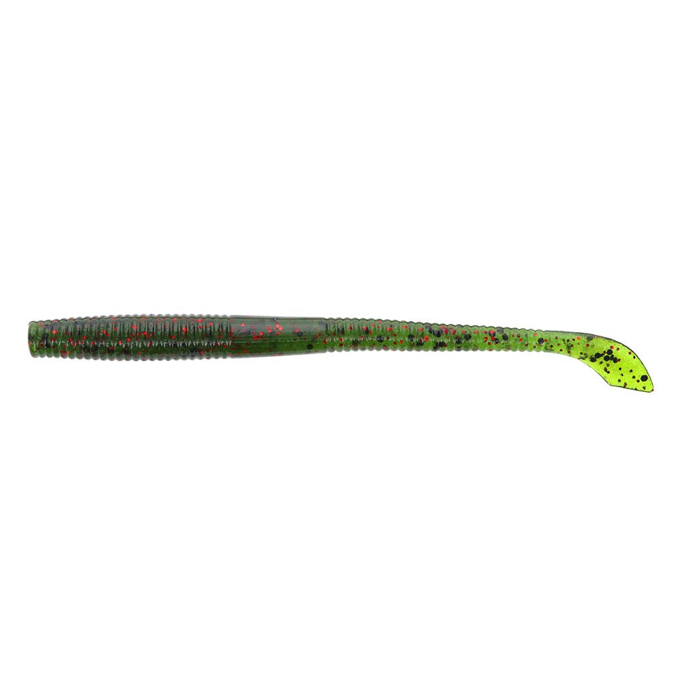 Gary Yamamoto 4-inch Kut Tail Worm in black for finesse bass fishing with fluttering tail