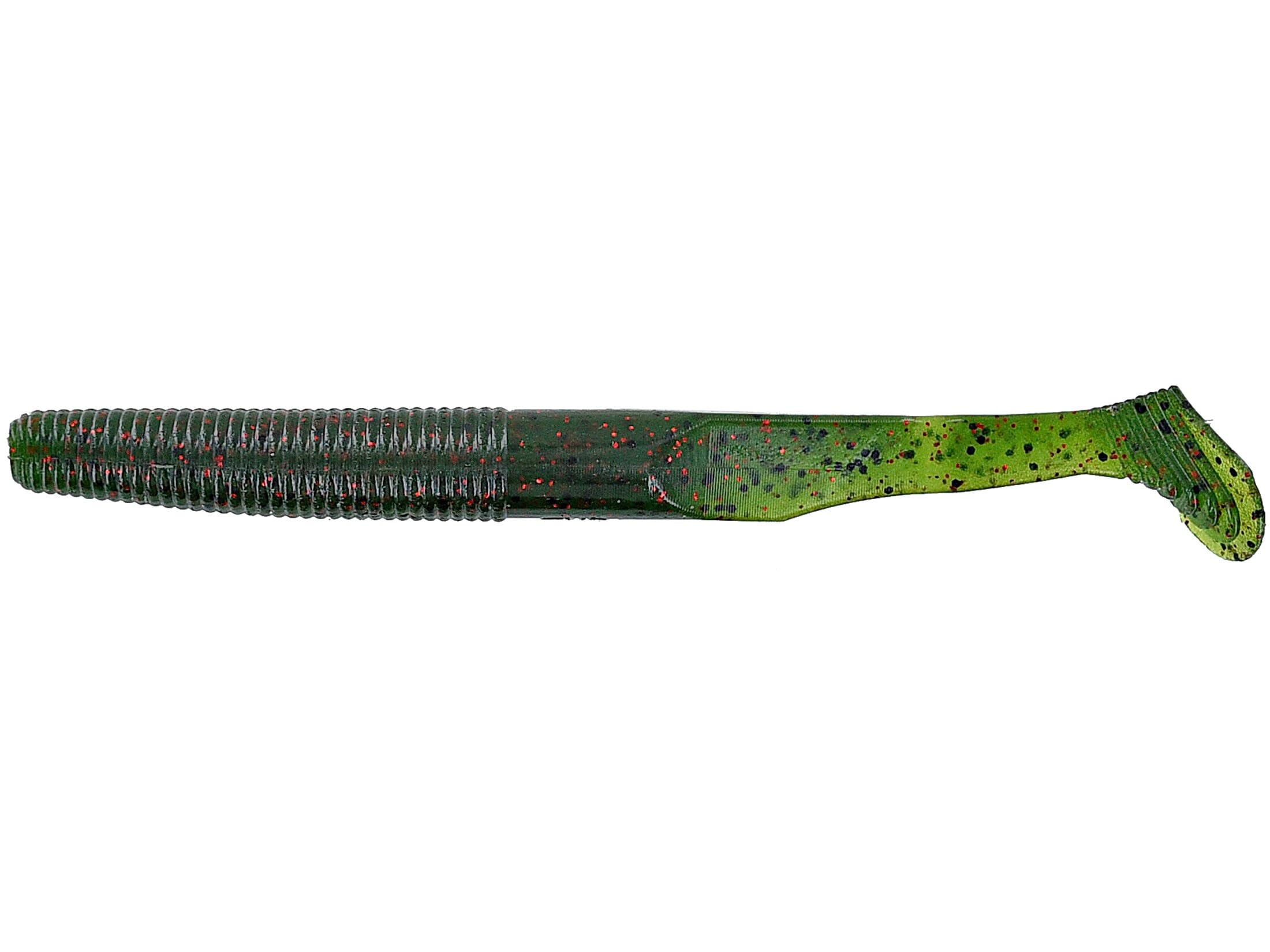 Gary Yamamoto 5.5-inch Swim Senko with watermelon paddle tail entices bass with subtle wobble