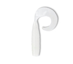 Gary Yamamoto 5-inch Single Tail Grub swimbait, cream white, ideal trailer for bass jigging